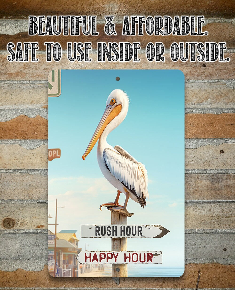 Rush Hour Happy Hour - Metal Sign