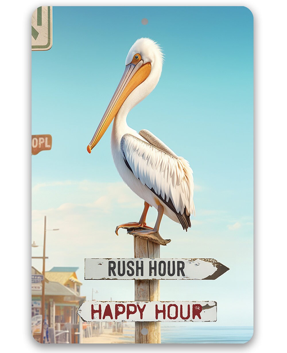 Rush Hour Happy Hour - Metal Sign