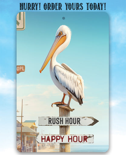 Rush Hour Happy Hour - Metal Sign