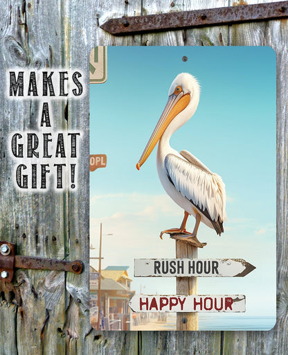 Rush Hour Happy Hour - Metal Sign