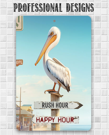 Rush Hour Happy Hour - Metal Sign
