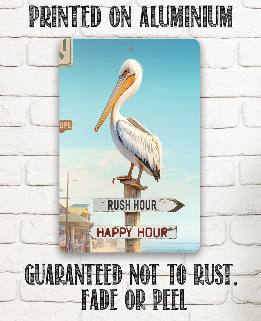 Rush Hour Happy Hour - Metal Sign