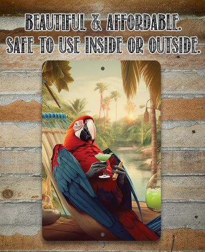 Life is Good Parrot - Metal Sign