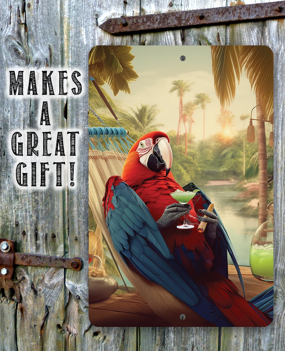 Life is Good Parrot - Metal Sign