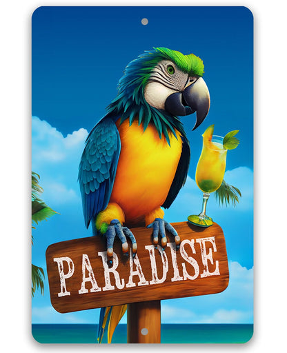 Paradise Parrot - Metal Sign