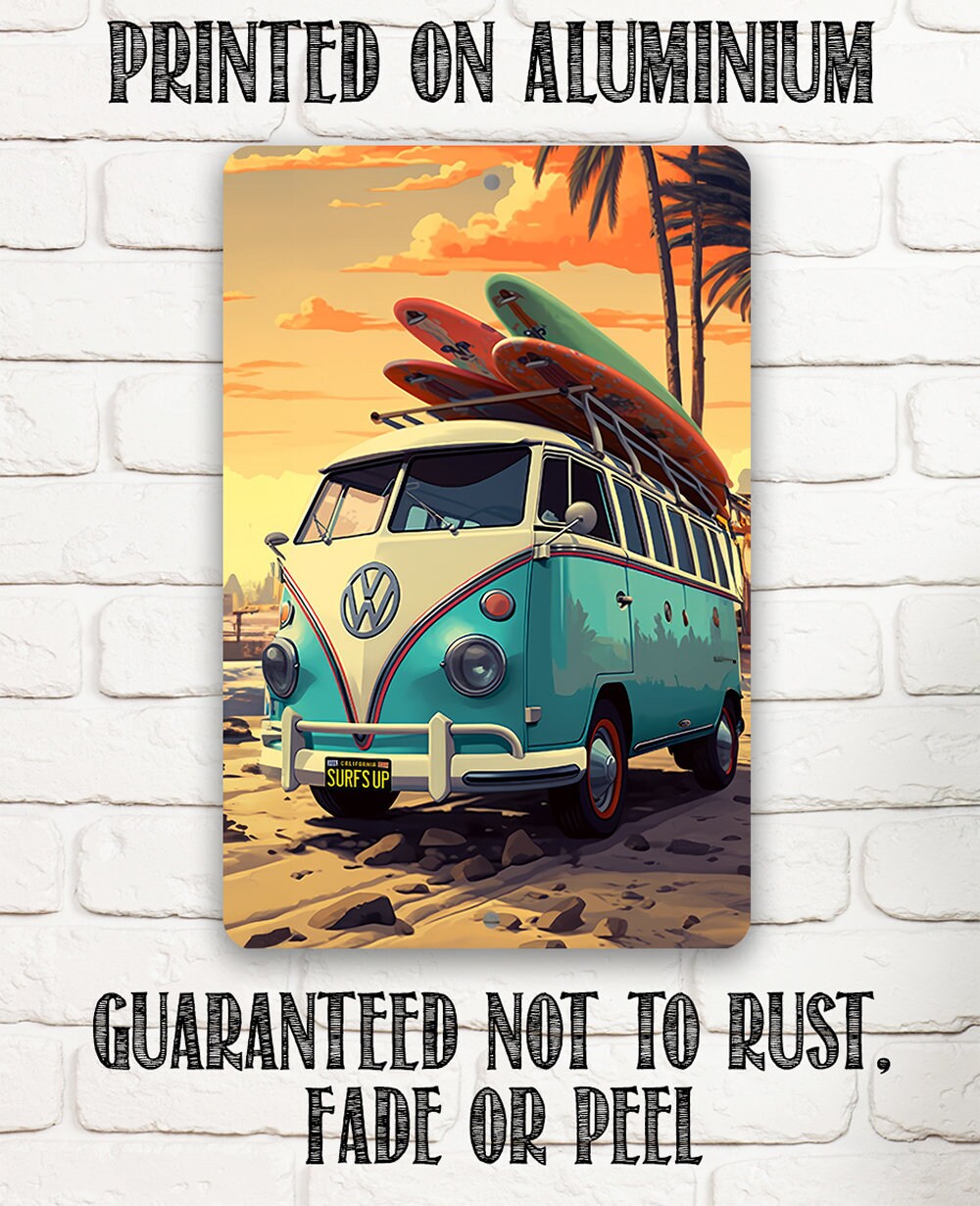 Surf's Up Van - Metal Sign
