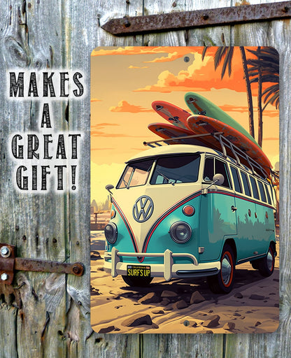 Surf's Up Van - Metal Sign