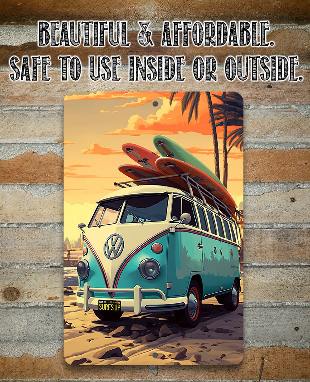Surf's Up Van - Metal Sign
