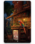 Tiki Parrot Bars - Metal Sign