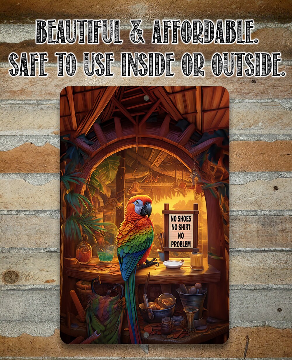 Tiki Bars Parrot - Metal Sign