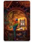 Tiki Bars Parrot - Metal Sign