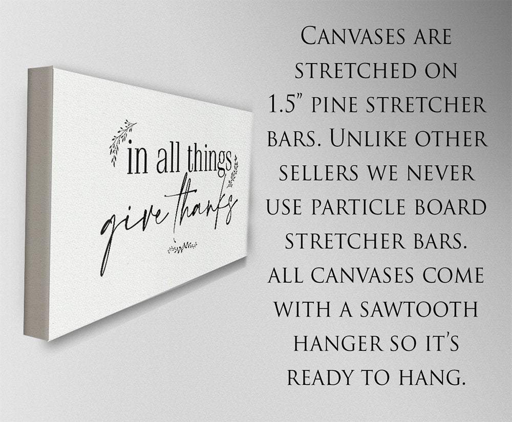 In All Things Give Thanks - Canvas
