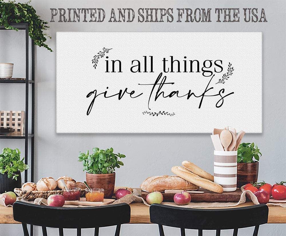 In All Things Give Thanks - Canvas