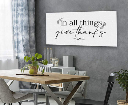 In All Things Give Thanks - Canvas