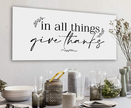 In All Things Give Thanks - Canvas