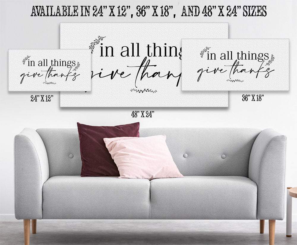 In All Things Give Thanks - Canvas