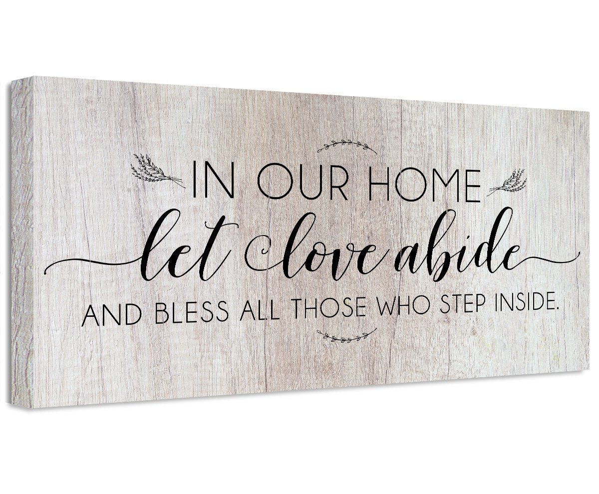 In Our Home Let Love Abide - Canvas