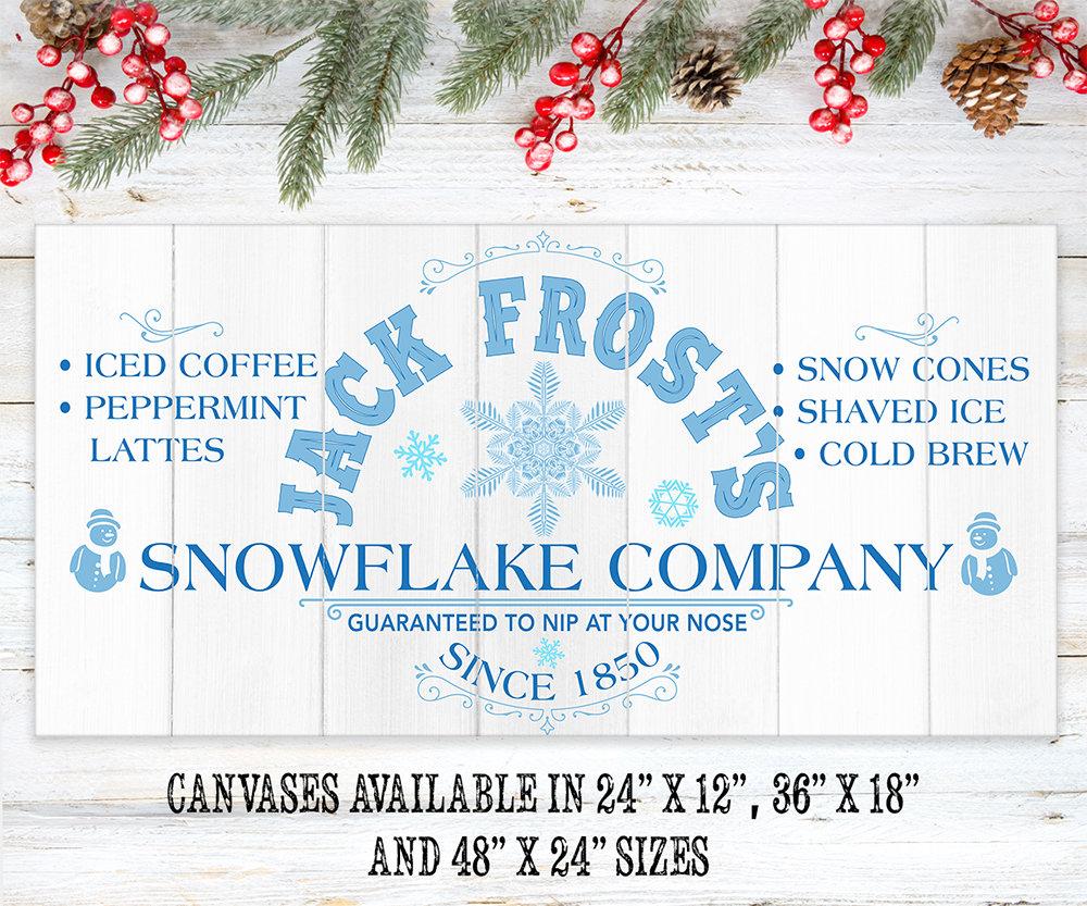 Jack Frost Snowflake Co - Canvas