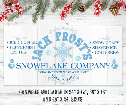 Jack Frost Snowflake Co - Canvas