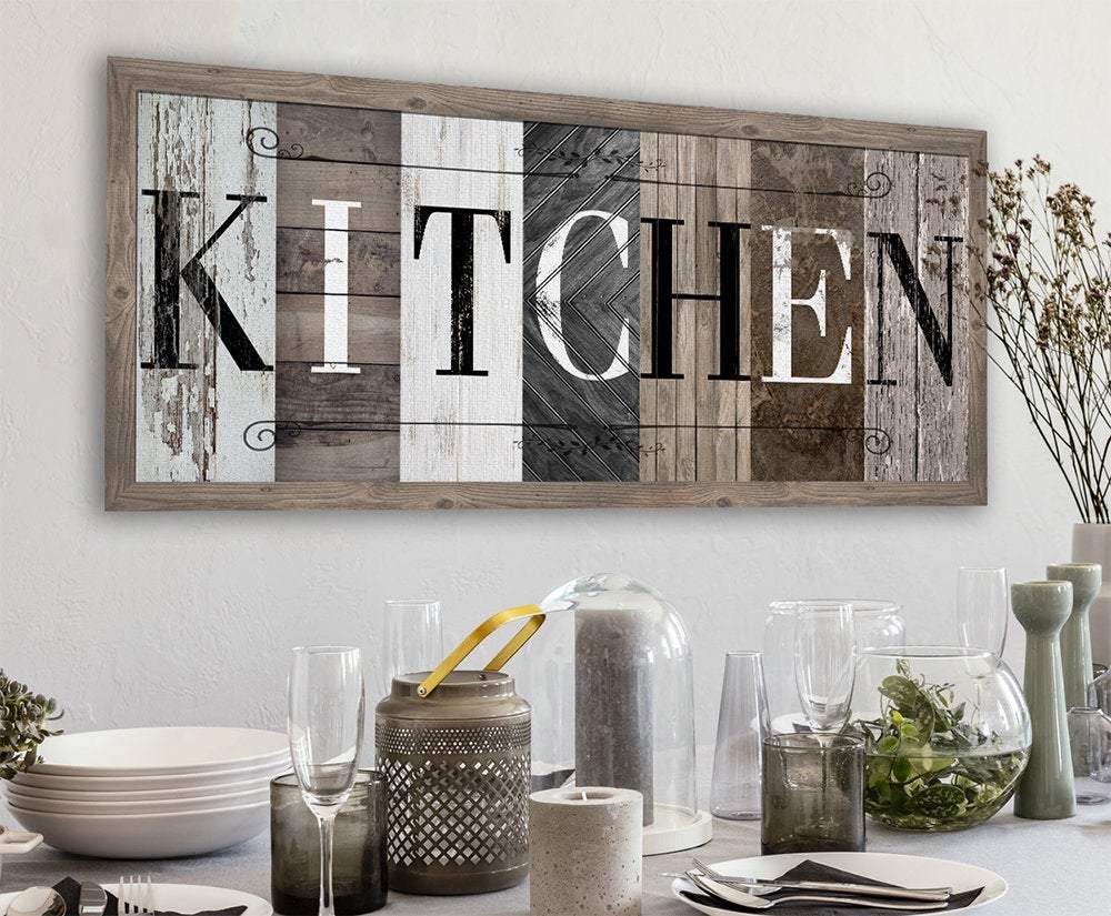 Kitchen in Multi Pattern - Canvas