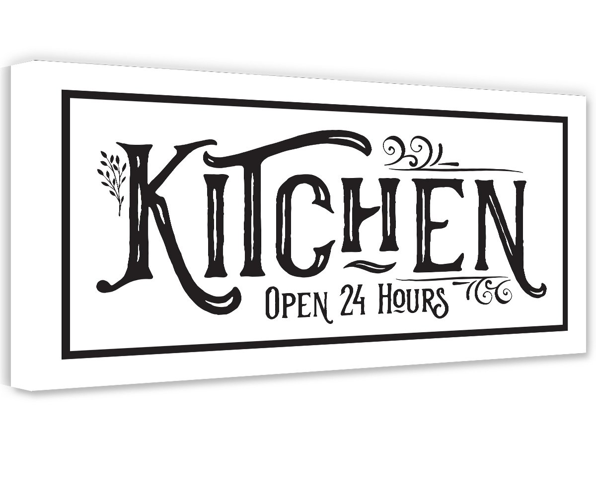 Kitchen Open 24 hrs - Canvas