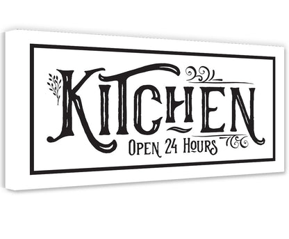 Kitchen Open 24 hrs - Canvas