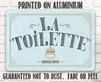 La Toilette - Metal Sign