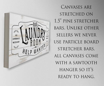 Laundry Room Help Wanted 2 - Canvas