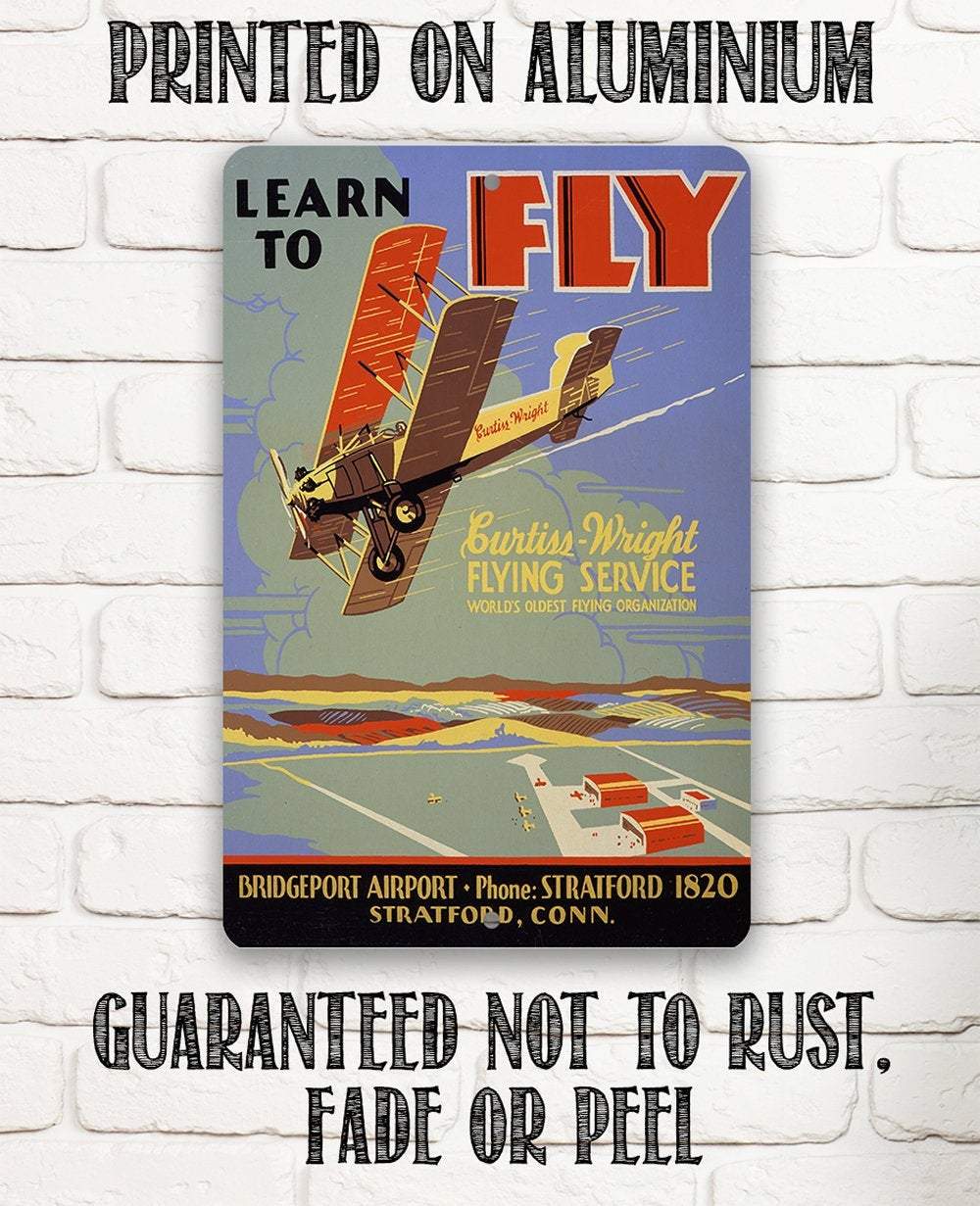 Learn to Fly - Metal Sign