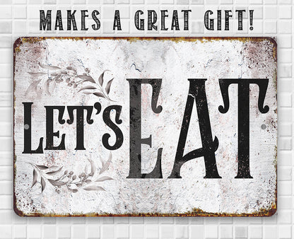 Let's Eat - Metal Sign