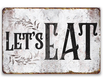 Let's Eat - Metal Sign
