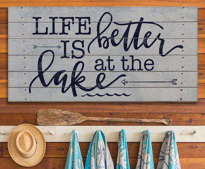 Life Is Better At The Lake - Canvas