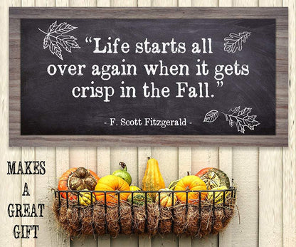 Life Starts All Over in Fall - Canvas