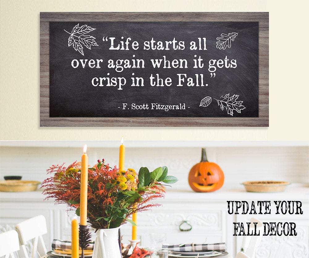 Life Starts All Over in Fall - Canvas