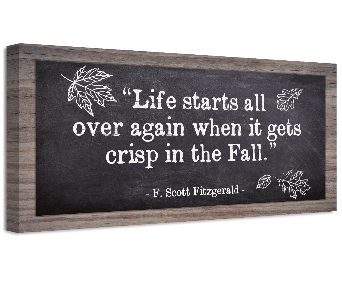 Life Starts All Over in Fall - Canvas