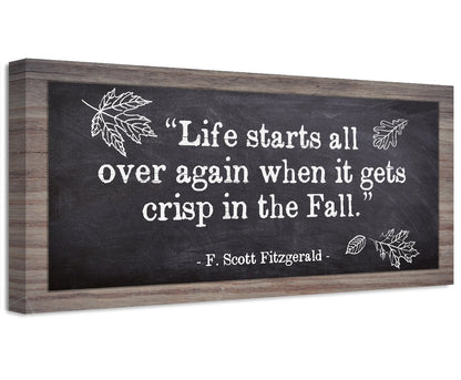 Life Starts All Over in Fall - Canvas