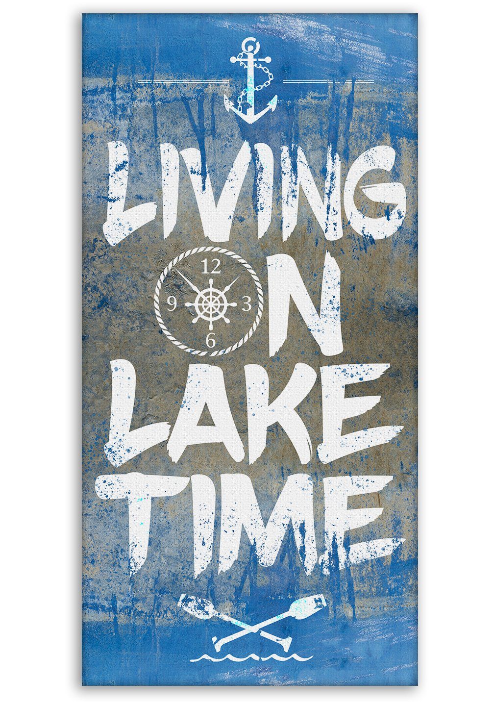 Living On Lake Time - Canvas