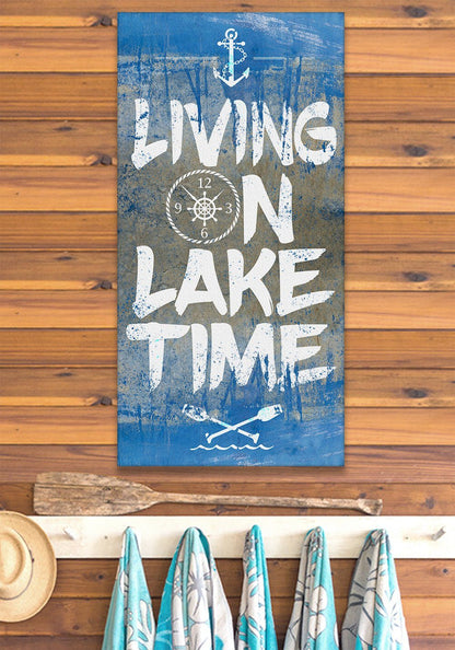 Living On Lake Time - Canvas