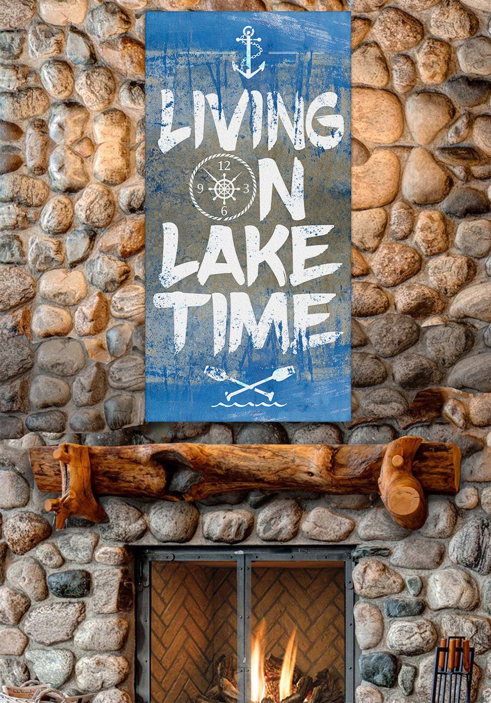 Living On Lake Time - Canvas