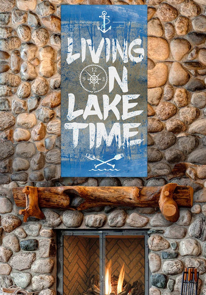 Living On Lake Time - Canvas