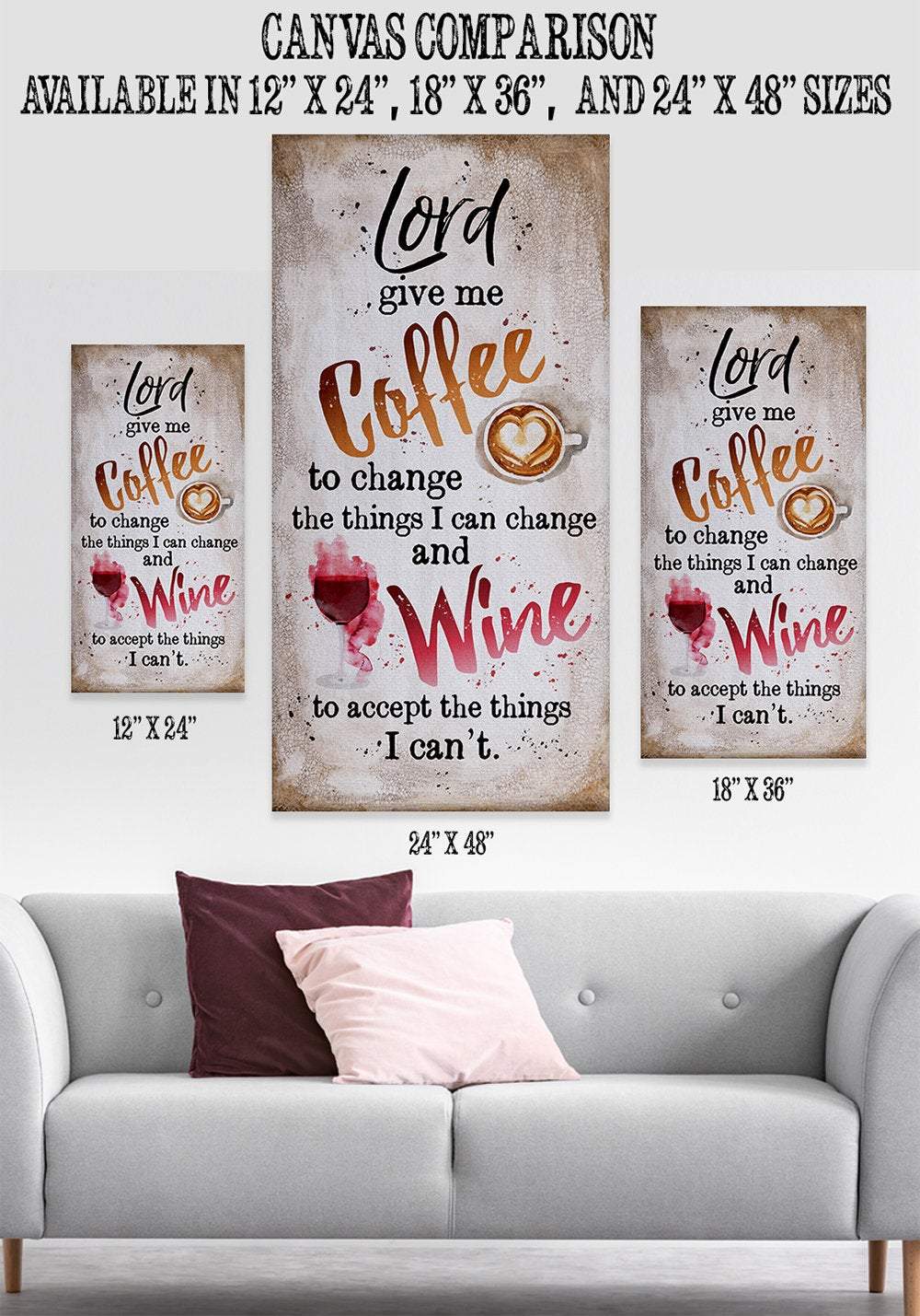 Lord,Give Me Coffee - Canvas
