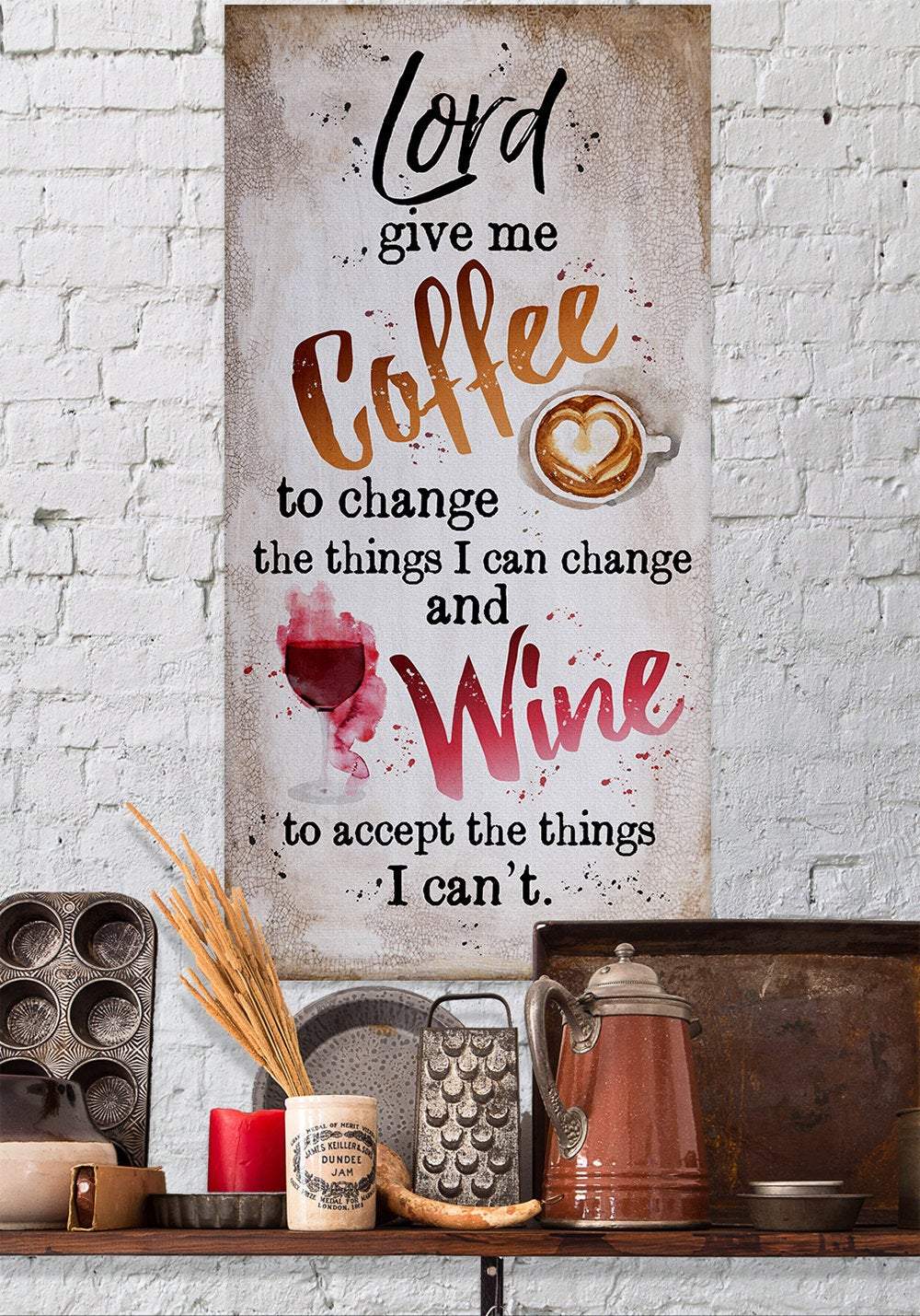 Lord,Give Me Coffee - Canvas