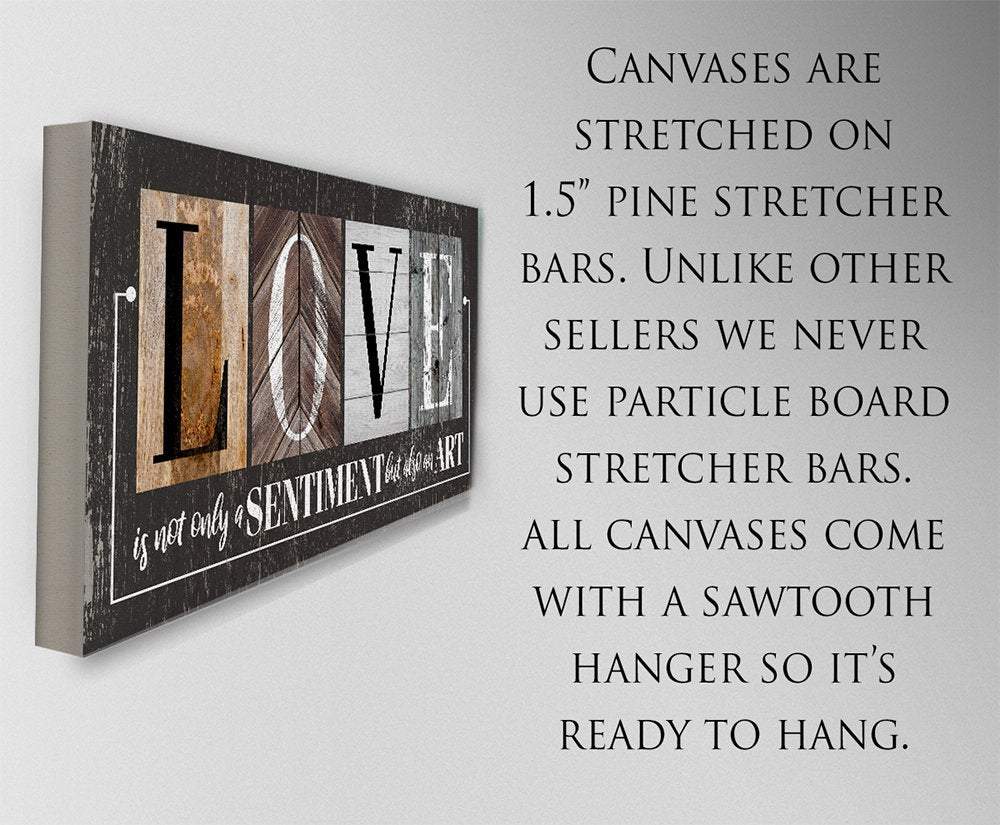 Love Is Not Only A Sentiment in Multi Pattern - Canvas