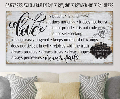 Love Is Patient - Canvas