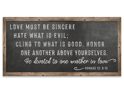 Love Must Be Sincere - Canvas