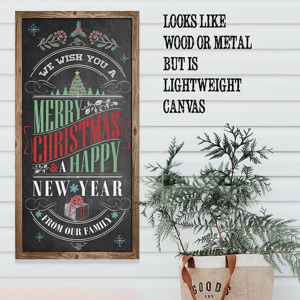 Merry Christmas & A Happy New Year - Canvas