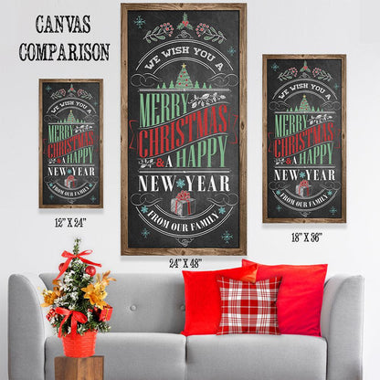 Merry Christmas & A Happy New Year - Canvas