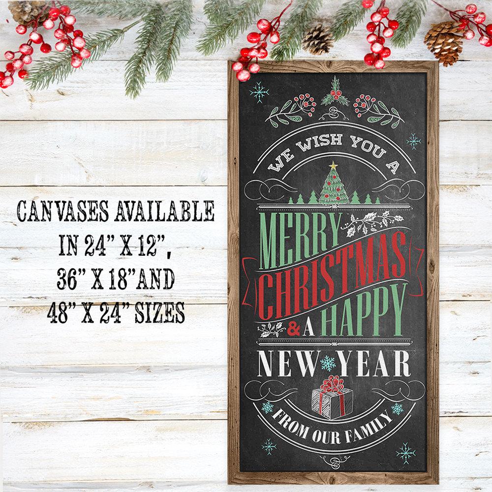 Merry Christmas & A Happy New Year - Canvas