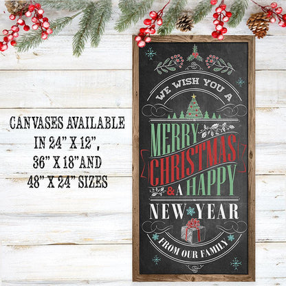 Merry Christmas & A Happy New Year - Canvas