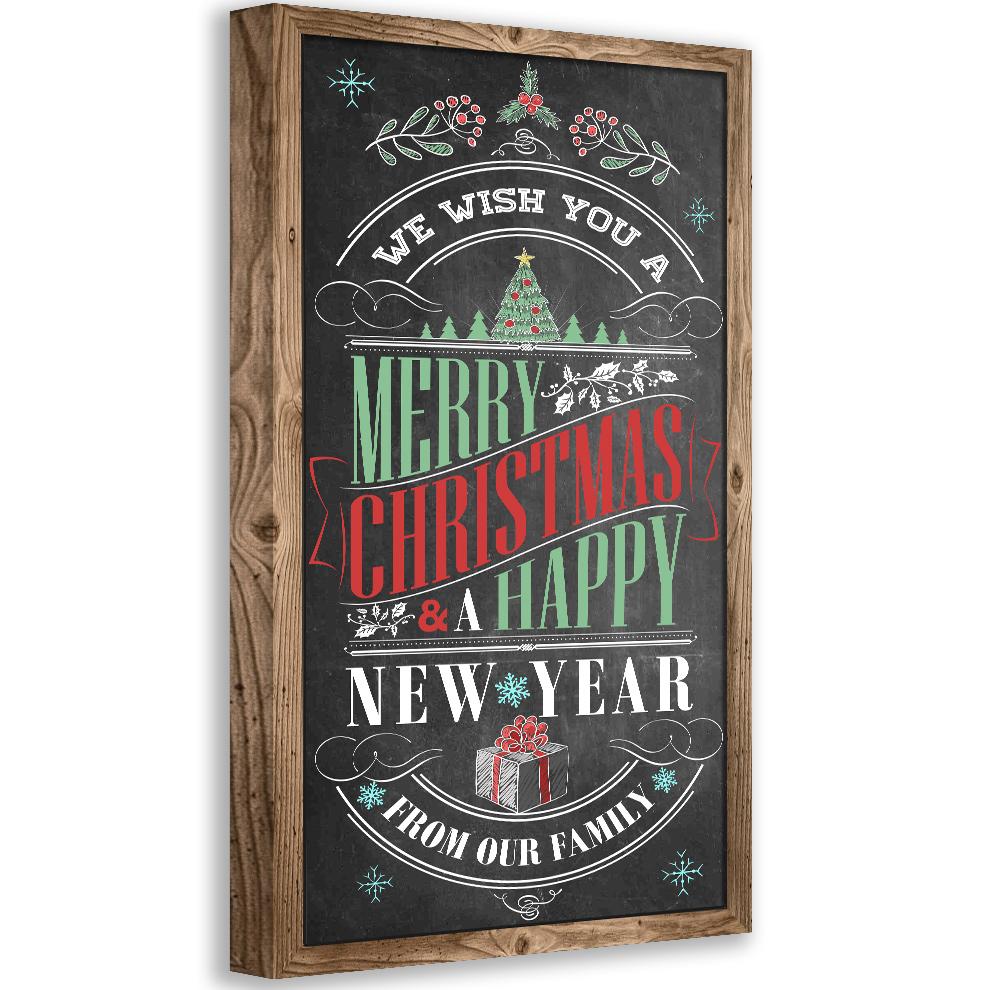 Merry Christmas & A Happy New Year - Canvas